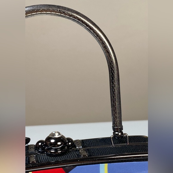 Vintage Retro Mod Print Clutch - Picture 5 of 7